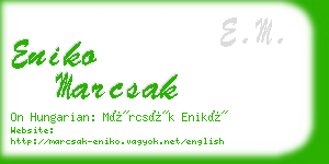 eniko marcsak business card